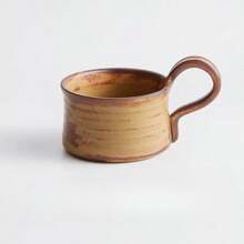 Taza de cerámica retro japonesa de café con leche, creativa y personalizada, hecha a mano antigua, taza doméstica de boca ancha, taza de agua