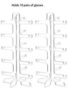 2 套高品质塑料太阳镜收纳盒，眼镜架，太阳镜架，眼镜架，眼镜架，每套 5 副镜架 - 彩色 - 查看 9