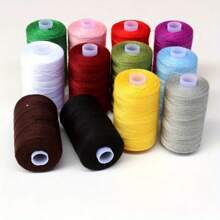 Bộ 12 gói chỉ khâu polyester cường độ cao, mỗi gói dài 600 yard, cuộn nhiều màu - Lý tưởng cho đồ thủ công tự làm và may vải denim, Phụ kiện vật dụng may vá - Nhiều màu - Xem 7
