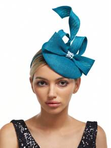 1 pieza Sombrero tipo fascinador de estilo Kentucky Derby de primavera para mujer, accesorio plegable para el cabello para boda, fiesta de té, cóctel, regreso a clases, sombreros pequeños, mini fascinador, mini sombrero de copa, mini gorra, accesorios para rave, regalos
