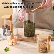 Hộp nhựa kín có kèm thìa, thích hợp để đựng ngũ cốc thô, gia vị, trái cây sấy khô, cà phê và đồ ăn nhẹ nhỏ. Có ba dung tích khác nhau để đáp ứng nhu cầu hàng ngày của bạn. Nhẹ và dễ mang theo, với thiết kế mở, thuận tiện để lấy và vệ sinh. - Màu trong suốt - Xem 5