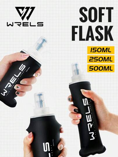 WRELS 1 件 150ml/250ml/500ml TPU 可折叠便捷硅胶咬嘴软水瓶适用于骑行、露营、登山、跑步等