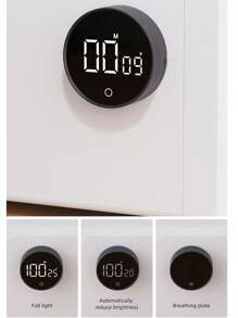 200 Minute Rotary Timer, Multi-Functional Silent Desktop Timer, Easy Countdown Timer For Tasks, Cooking, Time Management Reminder (Battery Not Included)