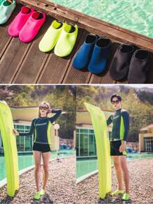 Tất đi biển, Giày lặn, Thích hợp cho Canyoning, Bơi lội, Lặn biển, Làm bằng cao su Chloroprene, Nhẹ, Thoáng khí, Chống trượt, Nhanh khô, Đồ dùng cần thiết cho bãi biển, Phụ kiện bãi biển, Phao bơi - màu đen - Xem 4