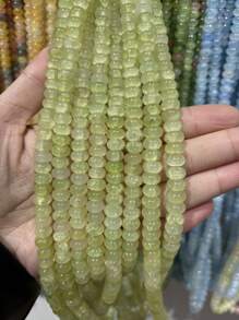 50/100pcs 5mm X 8mm Imitation Jade, Agate, Abacus Beads, Loose Beads, Wheel Beads, Spacer Beads For DIY Jewelry Making, Bracelets, Keychains, Necklaces, Crafts Decoration, Colorful Beads Material To Inspire Your Creative Designs
