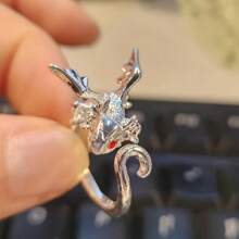 Adjustable Dragon Ring - Dark Color, Birthday Gift, Cute, Fashionable , Accessory For Dragon Lovers, Mysterious & Cool