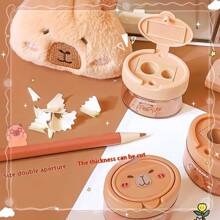 Niedlicher Cartoon Chili Doppelloch Bleistift Schuh Messer Kawaii Mini Bleistift Schuh Nagel Studenten Preis Studenten Schreibwaren Geschenk, Klassenzimmer Belohnung, Schulgeschenk Schulanfang