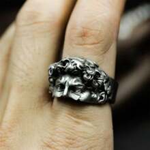 Broken David Silvery Ring - Michelangelo's David Ring - Italian Statue David Art Ring