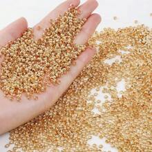 500pcs Stainless Steel Ball Crimp Beads Spacer Beads, Suitable For DIY Jewelry Making - Gold - View 9