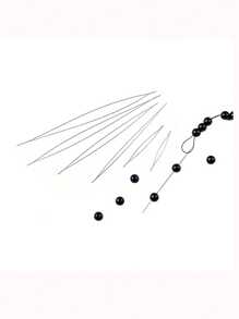 5pcs Stainless Steel Beading Tool Set, Includes Beading Needles, Big Eye Needles, Opener Needles And Handmade Necklace Stringing Accessories