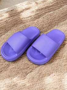 Sandalias Slide para mujer, sandalias gruesas y de buena calidad para mujeres, sandalias de suela ancho - Morado - Ver 7
