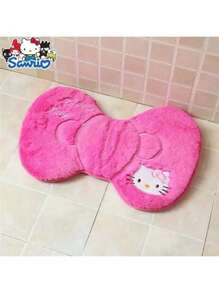 Sanrio Hello Kitty 3pcs Bathroom Set: Soft & Absorbent Carpet, Contour Mat & Toilet Seat Cover - Cozy Polyester Blend For Comfort & Style, Sanrio Bathroom Decor Fall Decor