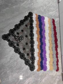 1 pezzo di pizzo nero di dimensioni 128cm*65cm, accessorio per abbigliamento, decorazione per cappelli, paralumi, tovaglie, vestiti, gonne