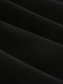 Girl Sporty & Sweet Solid Color Velvet Mid Rise Ruffle A-Line Mini Skirt With Belt, For Summer