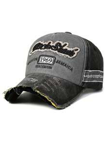 1pc Unisex Retro Distressed Washed Ripped Casual Baseball Cap, Suitable For Daily Wear - Grey - View 5