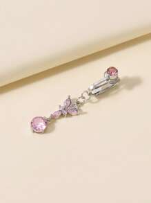 Non-Piercing Butterfly Fake Belly Piercing Butterfly Clip On Umbilical Navel Fake Piercing Fake Clip