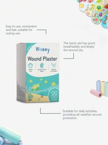 50 件/盒 绷带 可爱卡通绷带 柔性胶条 医用防水透气 - 彩色 - 查看 4