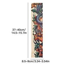 5 paquetes de mangas de tatuaje de flor para el brazo para deportes de equitación y protección solar UV, diseño de desafío definitivo de manga media para hombres y mujeres