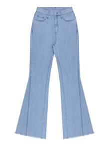 NVFelix New Autumn Collection Y2K Streetwear Fashion Low-Waist Belt Pocket Long Comfortable Stretchy Flared Jeans - Rửa nhẹ - Xem 7