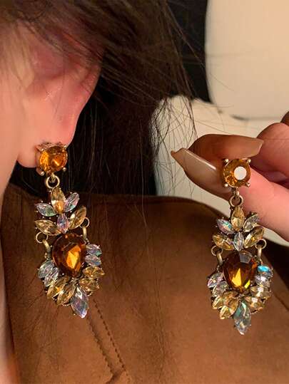 新娘时尚水钻装饰耳坠