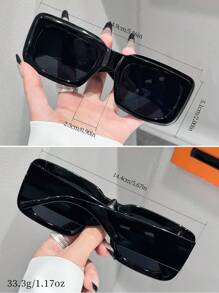 1 Pair Vintage Rectangular Sunglasses For Women & Men, Fashion Design For Fishing, Sports, Vacation, Driving, Street, Beach, UV Protection, Outdoor Activities, Golf, Festivals, Hiking, Parties, Sun Protection