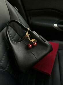 Cherry Pendant, New Large Cherry Shaped Crystal Pendant, Keychain Pendant, Glitter Cherry Charm Keychain With Clip, Suitable For Bags, Shiny Resin And Metal Accessories, Suitable For Women's Wallets And Bags, Women's Handbags Pendant Decoration Bags Car Keychain