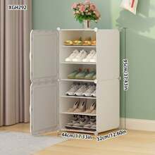 Multi-Tier High Capacity Dust-Proof Storage Shelf, Foldable Shoe Rack For Bedroom, Living Room, And Hallway, Suitable For Home Use