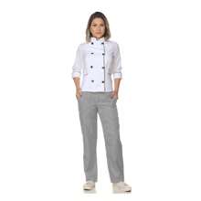 Demorgan Uniformes Calça cozinheira chef de cozinha xadrez pied poule - Multicolorido - Visão 2