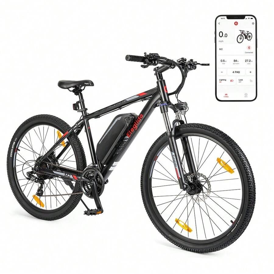 Eleglide M2 E-Bike Men/Women With Removable Battery 36 V 15.6 Ah, All-Terrain E-MTB 27.5/29", Pedelec Electric Bike With App, 24 Speeds, Range Up To 125 Km - màu đen - Xem 1