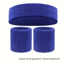 Set Of Unisex Sports Headbands And Hand Straps - 1-3 Pieces, Solid Color, Medium Stretch Polyester, Sweat-Absorbent Sports Gear, Suitable For Running, Yoga, Outdoor Activities, Basketball, Volleyball, Badminton - Not Charged