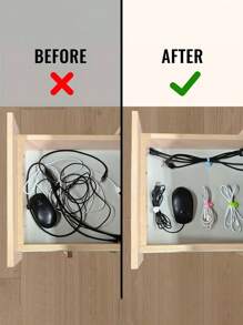 Magnetic Cord Ties Silicone Magnetic Cable Organizer Clips Adjustable Cord Management Straps For Headphones, USB Wires - Multicolor Cable Ties Without Battery - Reusable Silicone Cable Organizers For Bundling And Organizing Wires, Holding Stuff, And Fridge Magnets - Multicolor - View 6