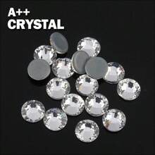 288/1440 Pcs DMC Crystal Hot Fix Rhinestone, Clear White Diamond Crystal Quality A/A++ Ss6/10/16/20/30/34, Flat Back Glass Rhinestone, Wholesale Flat Back Hot Fix Rhinestones For Crafts, Jewelry, Apparel, Garment, Shoe, Bag, DIY Decorations
