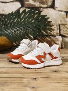Infant Casual Soft-Sole Comfortable Letter Hook And Loop Style Sports Shoes - Orange - View 1