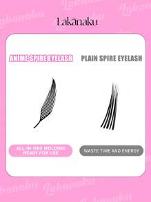 LAKANAKU 0.07mm C/D/CC Curl Mix8-15mm Premade Fan Spire Lashes Manga Anime Spire Eyelashes Extension Feather Shape Eyelash Cilia Brazilian Volume Soft Lasheslash Clusters,Eyelash Clusters,Individual Eyelashes,Lashes,Fake Lashes - CC - View 6