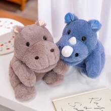 Juguete de peluche suave y lavable de 25 cm/9.84 pulgadas con forma de animales de la jungla, títere de mano para el juego de roles de niños con león, canguro, elefante, jirafa, cerdo, mono, con boca abierta como accesorios de actuación, muñeco de peluche que ofrece a los niños un gran títere de dedo