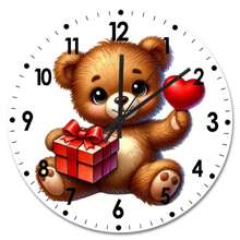 Weddings Teddy Bear, Contemporary Wall Clock, Dining Room Decor, Home Decor And Accessories, Funny Unique Gift For Man