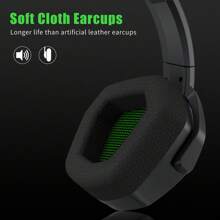 NUBWO G06 双无线游戏耳机带麦克风，适用于 PlayStation5、PS4、PC - 23ms 低延迟音频 - 100 小时播放时间 - 50 毫米驱动器（黑红色）适用于 Apple 手机、iPad、笔记本电脑、适用于 IOS、Android 用户，可作为家庭、朋友、母亲、儿童、生日、春季、夏季、男朋友、女朋友、节日的礼物，带麦克风 - 黑綠色 - 查看 6