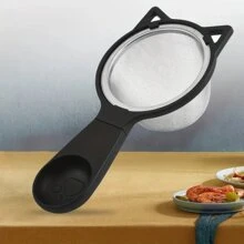 Fine Mesh Cat Shaped Colander With Plastic Handle, Metal Mesh Filter For Cooking, Food Preparation, Oil Removal, Juicing, Tea Filtration, Flour Screening, Soy Milk, Etc,Kitchen Accessories, A Must-Have Kitchen Tools Gift For Home Chefs, Space-Saving Storage For Kitchen Organizers , Christmas Kitchen Gifts Idea - Multicolor - View 2