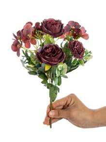 1PC/3PCS Artificial Peony Silk Hydrangea Bouquet, Bride Holding Flower Material, Home, Dining Room, Vase Decoration, Wedding Decoration, Background Wall Decoration, Flower Wedding Car With DIY Wreath Material, Door Lintel, Flower Material, Valentine's Day Gift, Autumn Decoration Gifts Birthday Graduation