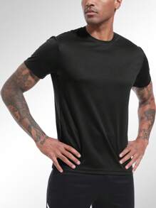 HOPLYNN paquete de 6 camisetas de entrenamiento para hombre de manga corta, tops activos atléticos de cuello redondo para correr