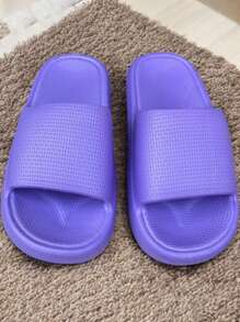 Sandalias Slide para mujer, sandalias gruesas y de buena calidad para mujeres, sandalias de suela ancho - Morado - Ver 3