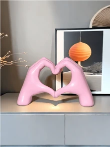 Hand Gesture Desk Statues Love Ornaments, Skull Couple Statue, Creative Wedding Home Desktop Decor, Heart Shape Hand Figurines For Living Room Shelf Coffee Table Centerpiece, Suitable For Home Decor, Bedroom Decor, Office And Students, The Best And Gift, Wintertime Valentine's Day Gift Birthday