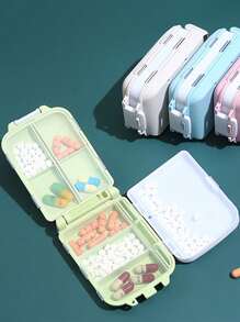 Portable Pill Box For Travel Moisture Proof Pill Organizer Reusable Pill Case For Men And Women Medicine Planner Daily Pocket Case To Hold Vitamin Medicine Medication And Supplement Home Travel Essential Accessories For Outdoor Office Back To School Luggage & Travel Gear Travel Accessories & Supplies Other Travel Accessories Travel Containers Travel Accessories - Multicolor - View 9