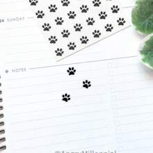 Small Paw Print Stickers, Paw Print Sticker, Paw Planner Sticker Clear, For Laptops, Flasks, Cellphones, Bullet Journal, Planner, Water Bottle, Phone Case, Decor - Multicolor - View 2