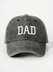 1/2pcs Dad & Mom Letter Embroidered Vintage Distressed Baseball Cap, Sun Protection Casual Hat For Couples, Suitable For Spring, Autumn, Travel, Beach, Party - Embroidery - View 5