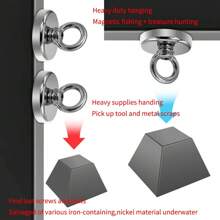 Set di magneti da pesca ad alte prestazioni con magneti in terre rare al neodimio ultra-resistenti da 3,2 cm/1,26 pollici, corda da 393,7 pollici e accessori in acciaio inossidabile, in metallo argento anti-ruggine, perfetto per la raccolta di metalli, la cucina, il recupero all'aperto e la pesca