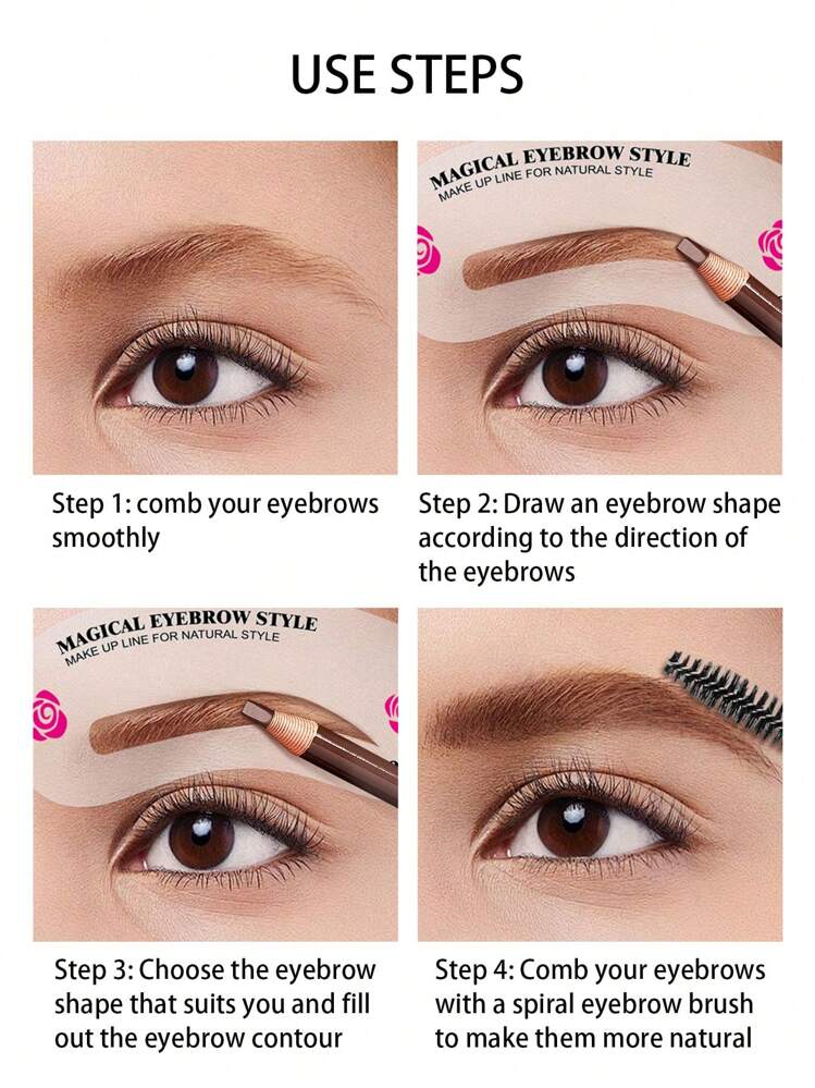 12 件套可重复使用眉形模板和剃刀 - 完美 DIY 眉毛套装，打造无瑕美眉，眉形塑造器，12 件硅胶可重复使用眉形模板，眉卡，画眉卡片，眉形模板卡，眉贴纸，眉毛神器，化妆，便宜，房间装饰，梳妆台，旅行，卧室，化妆配件，便宜，圣诞礼物，化妆，化妆工具，便宜货，礼物，女士礼物，圣诞礼物，赠品，旅行，便宜货，旅行必备 - 彩色 - 查看 5