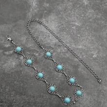 复古时尚金属链条腰带，束腰塑身