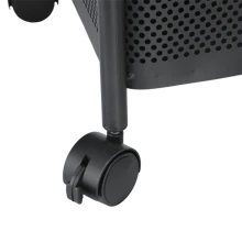 360° Rotating Kitchen Storage Organizer - 6-Tier Heavy Duty Metal Shelves With Lockable Wheels | Space Saving Food Storage Tower For Fruits, Vegetables, Onions, Potatoes | No Assembly Required (Black) - Black - View 11