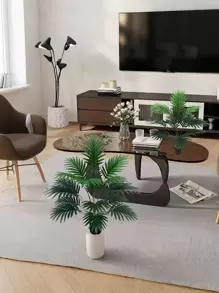 Set di 2 piante tropicali artificiali - Dieffenbachia e Palma Areca per decorazione di casa, ufficio, giardino - Perfetto per matrimoni, anniversari e festività - Uso interno/esterno, vasi non inclusi, decorazione per stanza, casa, cucina, matrimonio